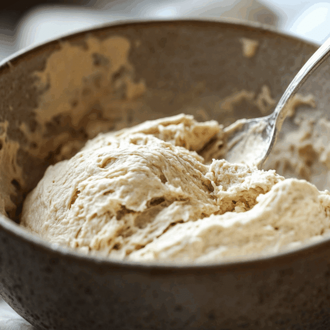 mixing dough for rustic whole wheat bread no dutch oven