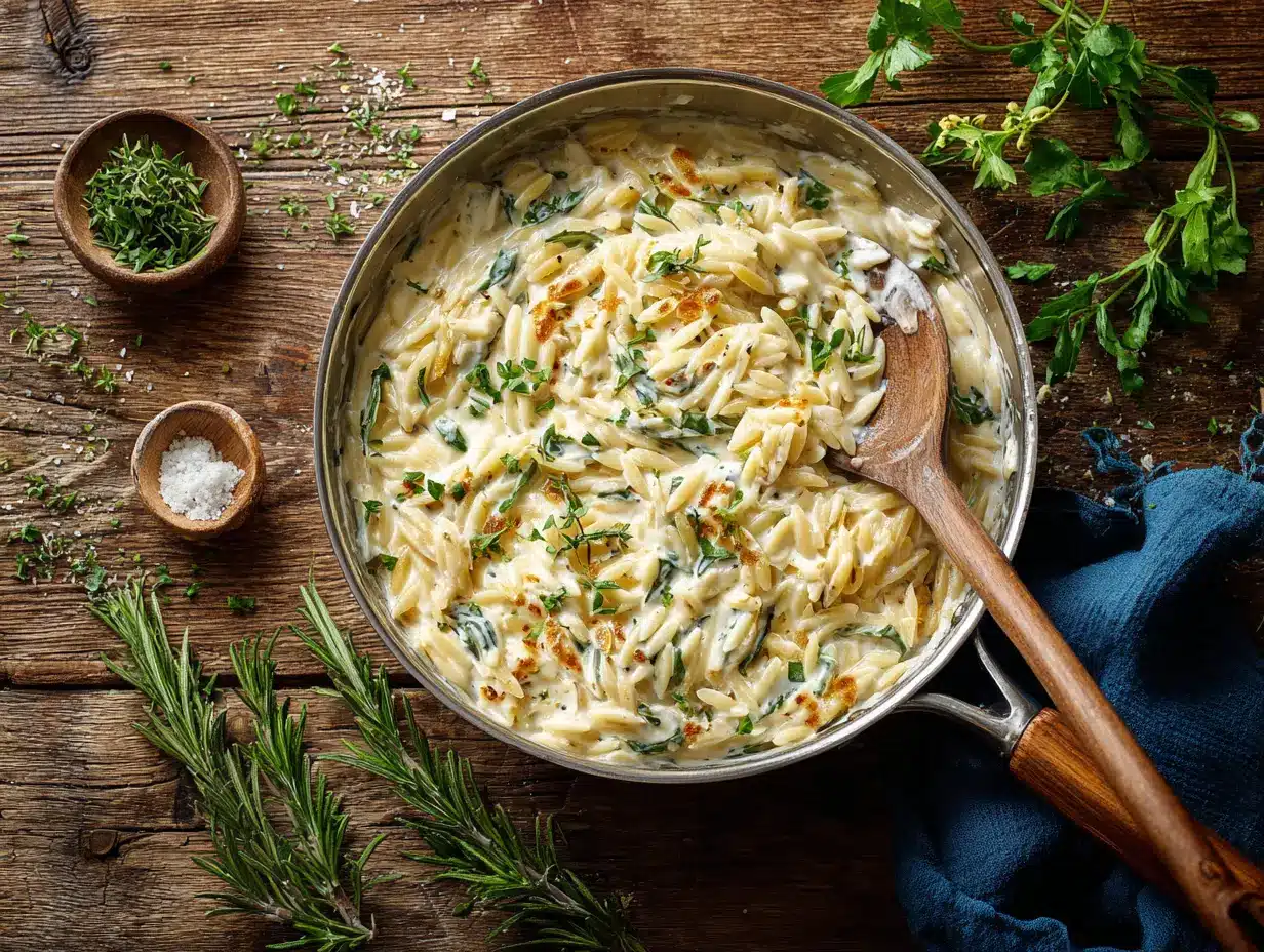 One-Pan Boursin Orzo That Melts in Your Mouth Easy & Creamy Weeknight Win
