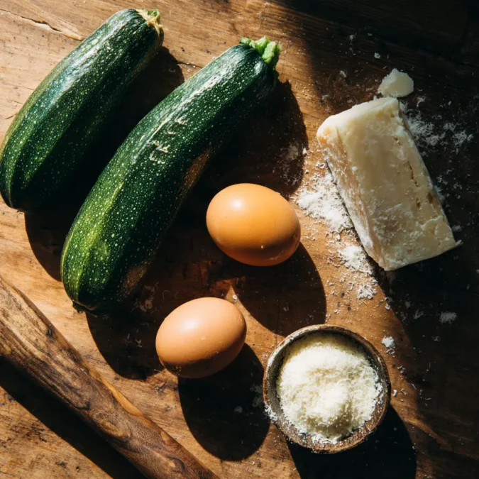 zucchini wrap ingredients on counter