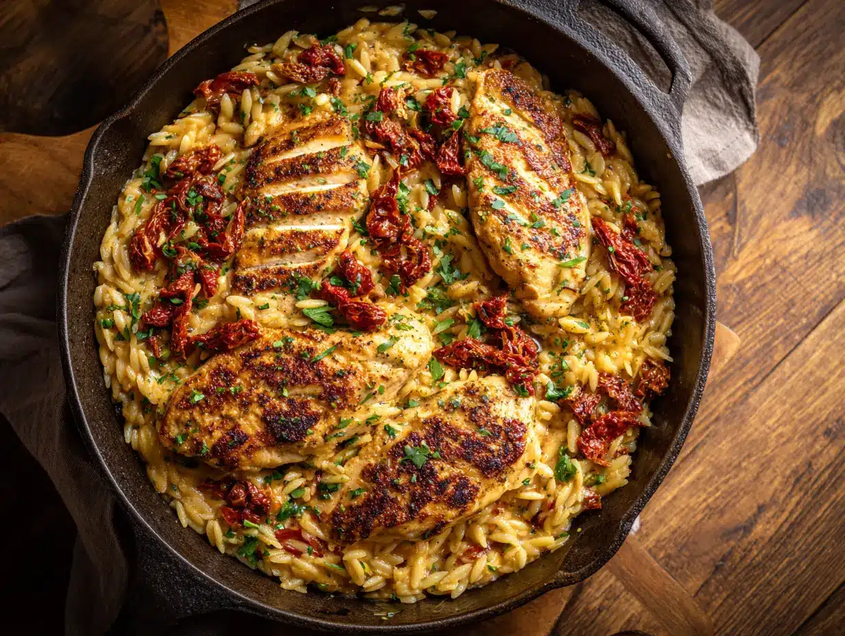 One Pan Marry Me Chicken Orzo – A Creamy Dream Dinner Without the Mess