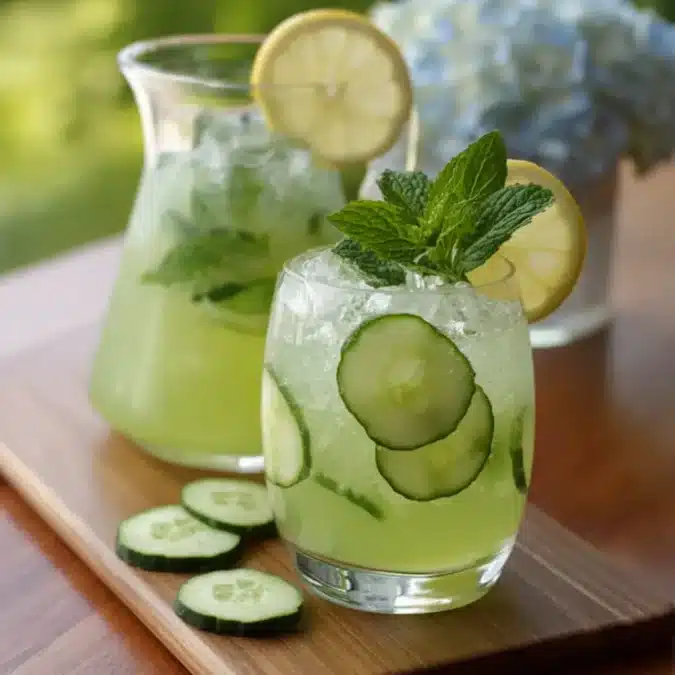 Cucumber mint St. Patrick’s Day drink alcohol-free