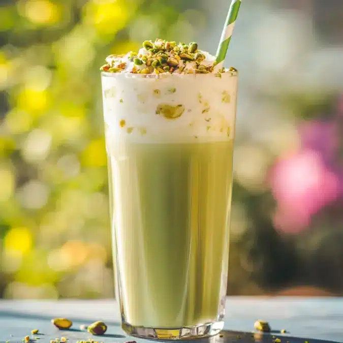 St. Patrick’s Day drinks pistachio latte alcohol-free